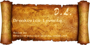Drenkovics Levente névjegykártya
