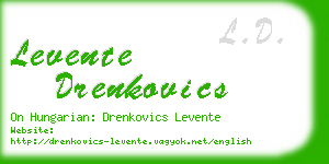 levente drenkovics business card